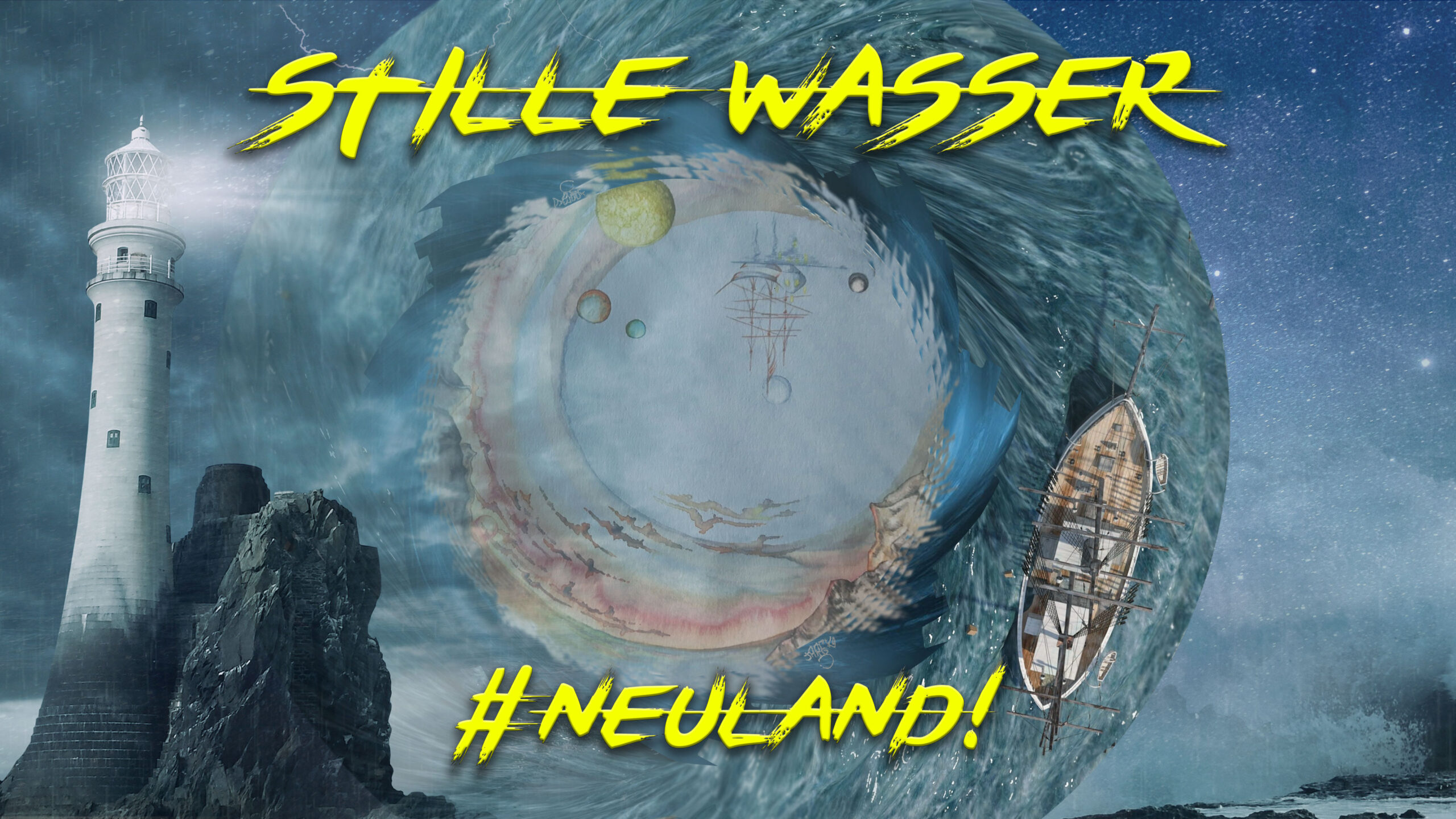 Albumcover von STILLE WASSERs neuem Album #Neuland. © Stille Wasser MEDIA